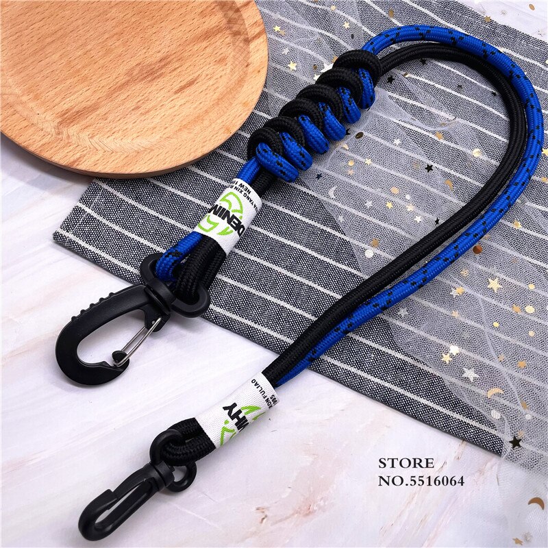 Multifunctional Buclke Fluorescent Color Phone Case Rope Braided Lanyard For Key Climbing Hook/Bag Decoration Strap Keychain