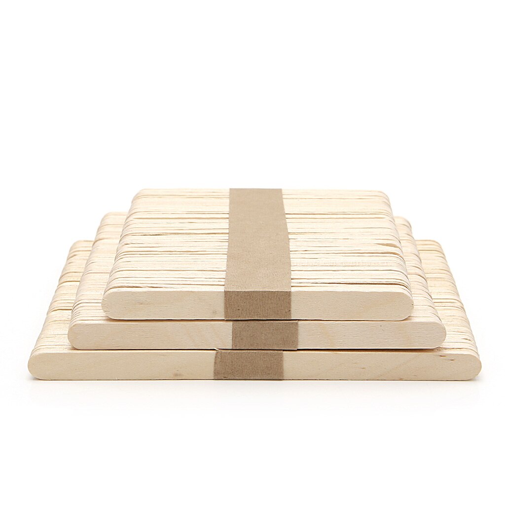 50Pcs DIY Ice Cream Stick Wooden Kids Hand Crafts Art Cake Making Children