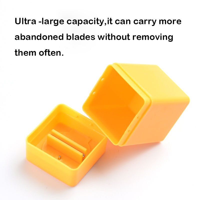 TOFAR Contenitore per smaltimento lama professionale Coltello a scatto Scatola di immagazzinaggio lama danneggiata per rifiuti Lattina per utensile da taglio adesivo per pellicola colorata