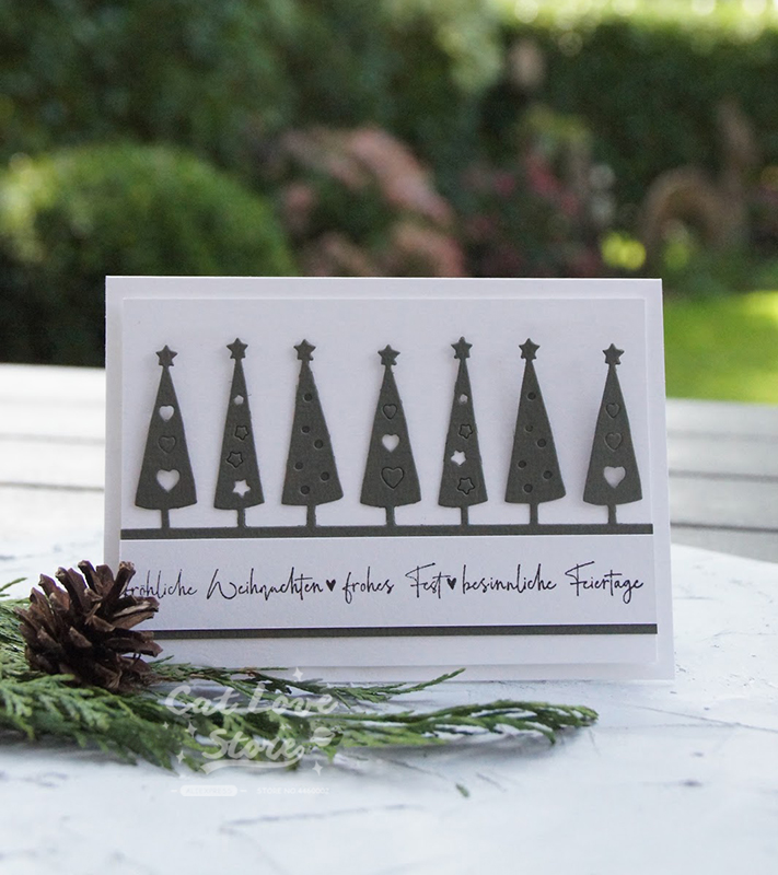 Christmas Tree Border Metal Cutting Dies Scrapbooking Stencil Die Cuts Card Making Decorative Craft Embossing Dies For