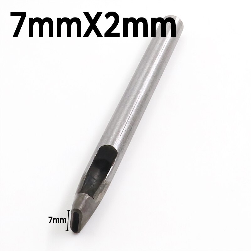 Leder Elliptischen Loch Punch Oval Winkel Abstand Gürtel Stanzen Werkzeuge DIY Handwerk Leder Puncher Loch Bohren Werkzeug Kunststoff Werkzeuge: 7mmX2mm