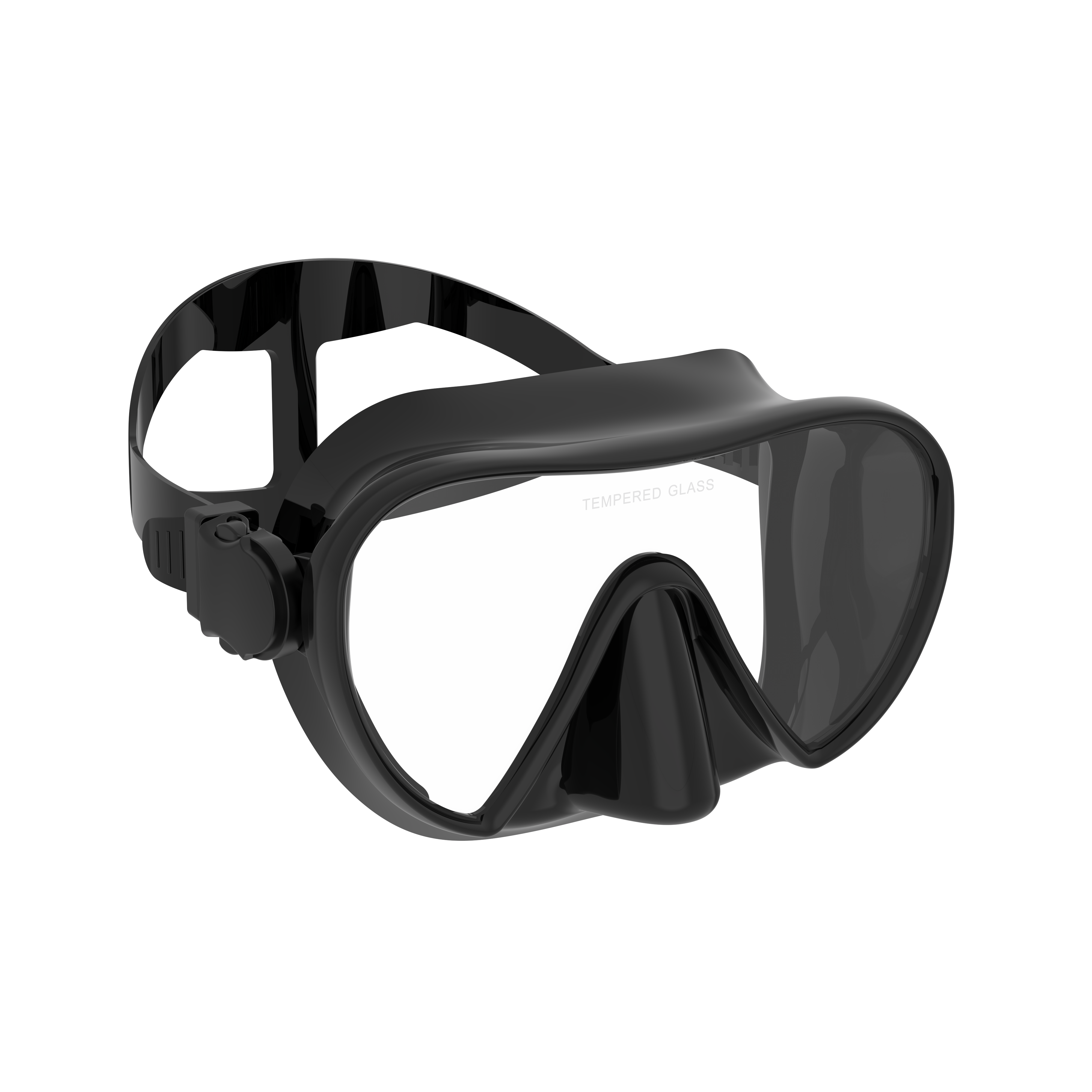 Rahmenlose Maske zum Tauchen, Schnorcheln, perfekte Dichtung, Silikonrock, Panorama-Schwimmbrille aus gehärtetem Glas, geeignet für Erwachsene: Weiß