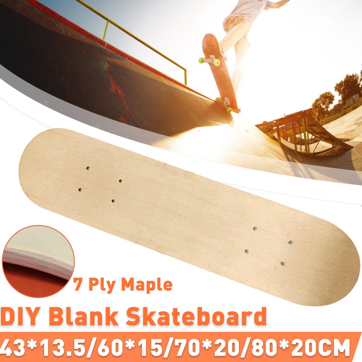 7 Layers Maple Long Board Deck Skateboard Dance Board Panel Four Wheels Scooter Freestyle Road Board DIY Skateboard Accessories