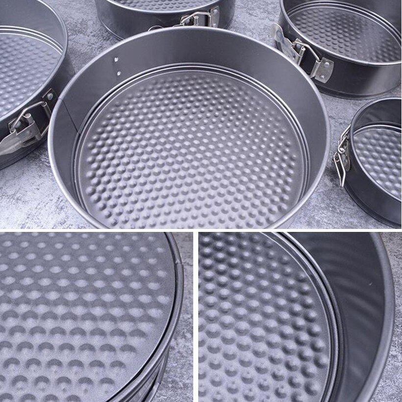 Round Non-stick Carbon Steel Cake Mold Metal Baking Model Pastry Cakes Grilled Tray Detachable Bottom Disc For Kitchen Bake