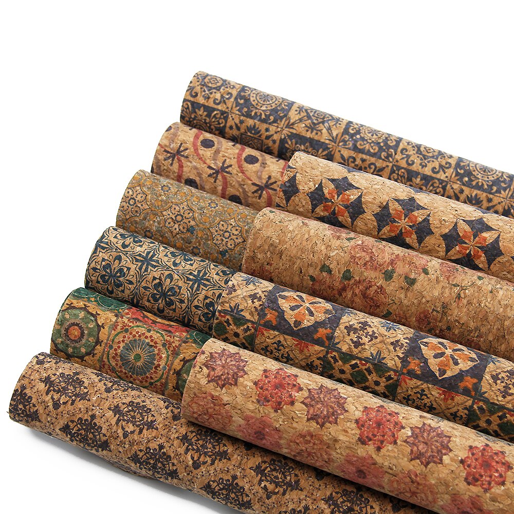 Jahrgang Weichen Kork Stoff Für Bekleidungs Handtasche Synthetische Leder DIY NäHenne Materialien, 1Yc6711