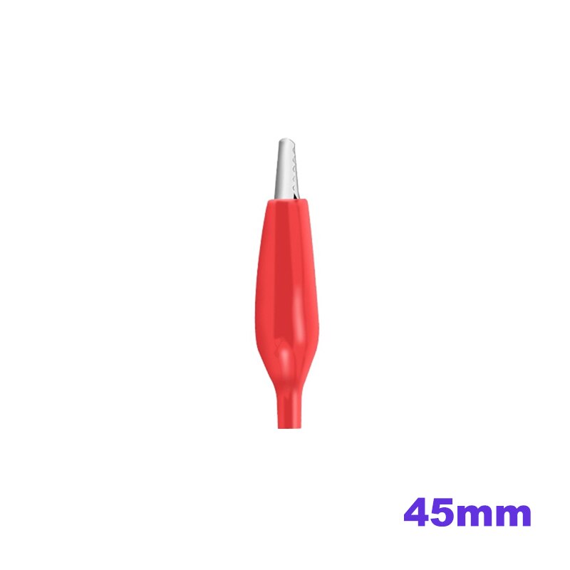 10PCS 28mm/35mm/45mm Metal Alligator Clip Crocodile Electrical Clamp Testing Probe Meter Black Red Plastic Boot Car Auto Battery: 45mm Red