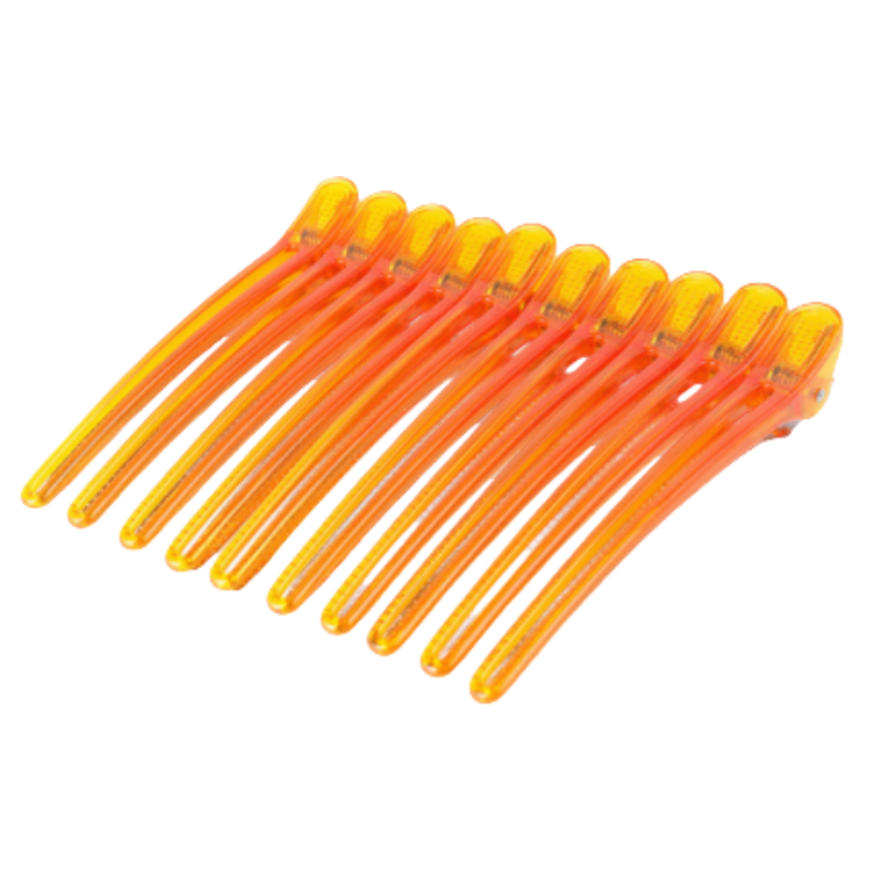 Juego de 10 Uds de pinzas para el pelo de peluquero, pinzas de plástico para salón de peluquería, herramientas profesionales para seccionar el cabello, accesorios de estilismo ﻿: Verde claro
