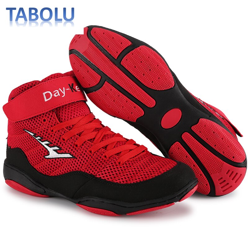 Men High Top Anti Skid Wrestling Shoes Women and Men Wrestling Boxing Shoes Competition Shoes Outdoor Breathable Sneakers Men