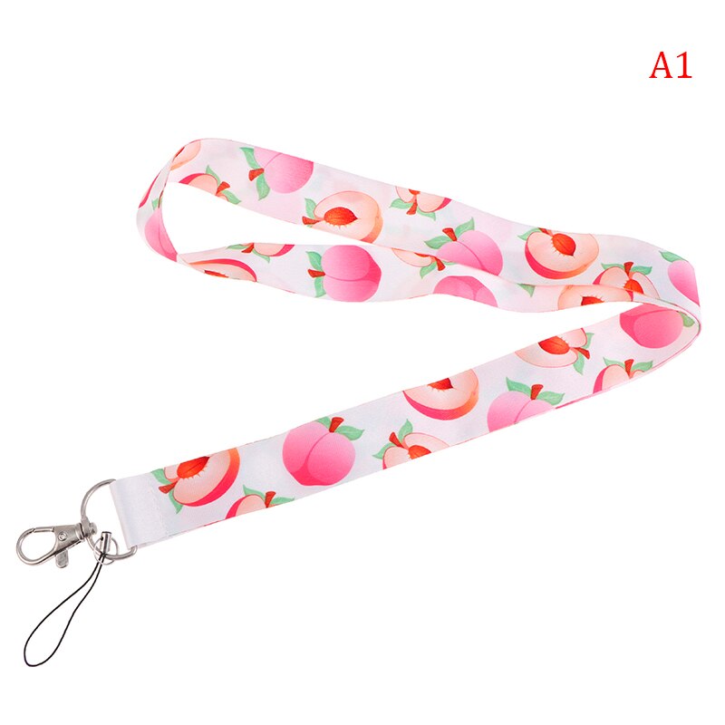 Cordón de fruta para colgar llaves, tarjeta de identificación, gimnasio, correas para teléfono móvil, insignia y sujección de USB, bricolaje, 1 ud.: A1