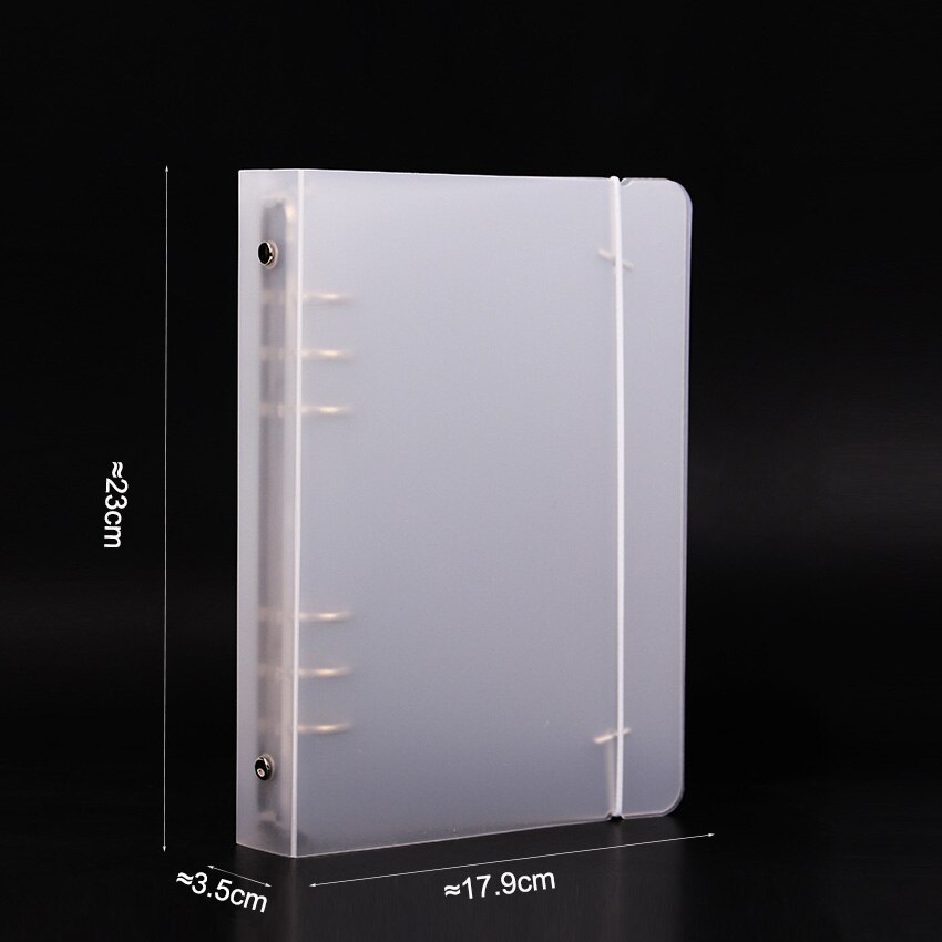 1PC Translucent Filing Product PP Loose Leaf Spiral Binder Matte 6 Holes Notepad Cover Notebook Accessories Stationery Supplies: A5
