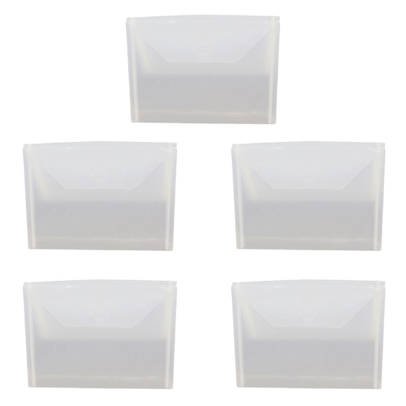 5 Stks/set Hersluitbare Clear Plastic Seal Zakken Opslag Case Voor Stansmessen Stencil Album Stempel Ambachten: Default Title