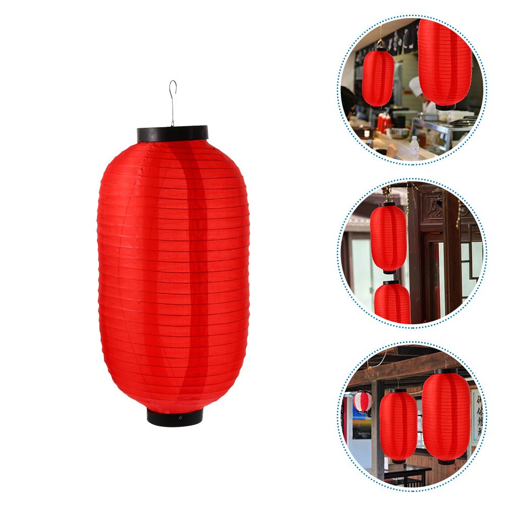 Lanterna Decorativa Giapponese In Carta Plastica Per Ristoranti E Bar, Stile Izakaya, Altezza 50 Cm, Diametro 25 Cm, Modello #09