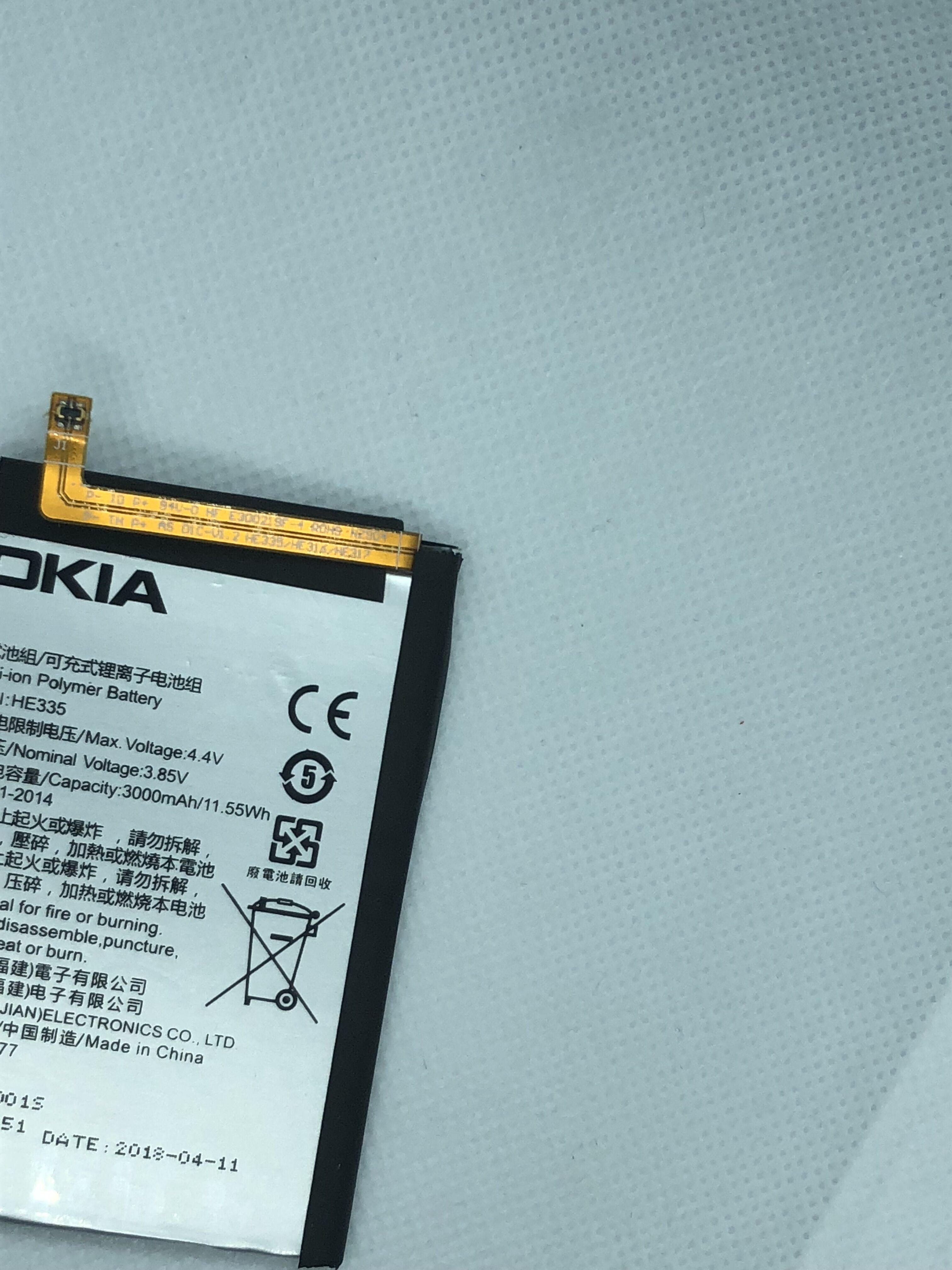 Originele HE335 3500Mah Batterij Voor Nokia 6 Nokia6 N6 Ta-1000 Ta-1003 Ta-1021 Ta-1025 Ta-1033 Ta-1039