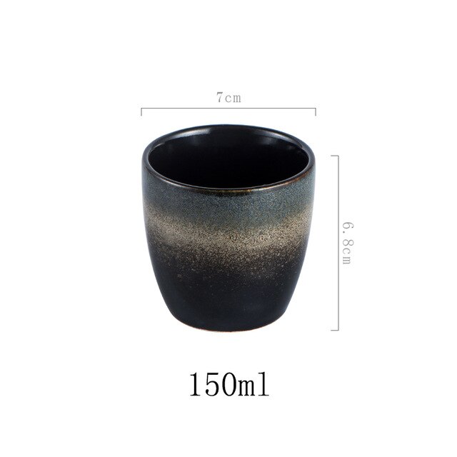 Taza de cerámica Retro de alta temperatura para Hotel, hecha a mano taza de agua, taza de té de porcelana de 150ml