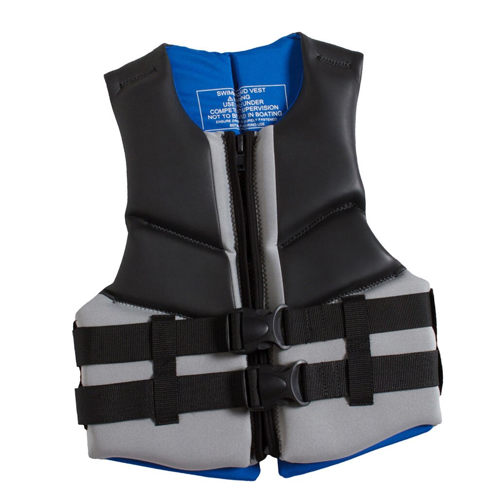 Universal Lifejacket PFD Life Vest Inflate Lifesaving Cloth No Sleeve Black