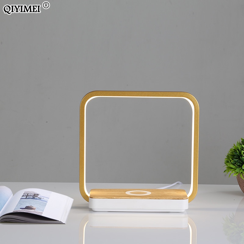 Moderne Tafel Lampen Voor Slaapkamer Studie Leeslampjes Nachtkastje Oog Beschermen Touch Dimmen Verlichting Luminaria Telefoon Draadloos Opladen