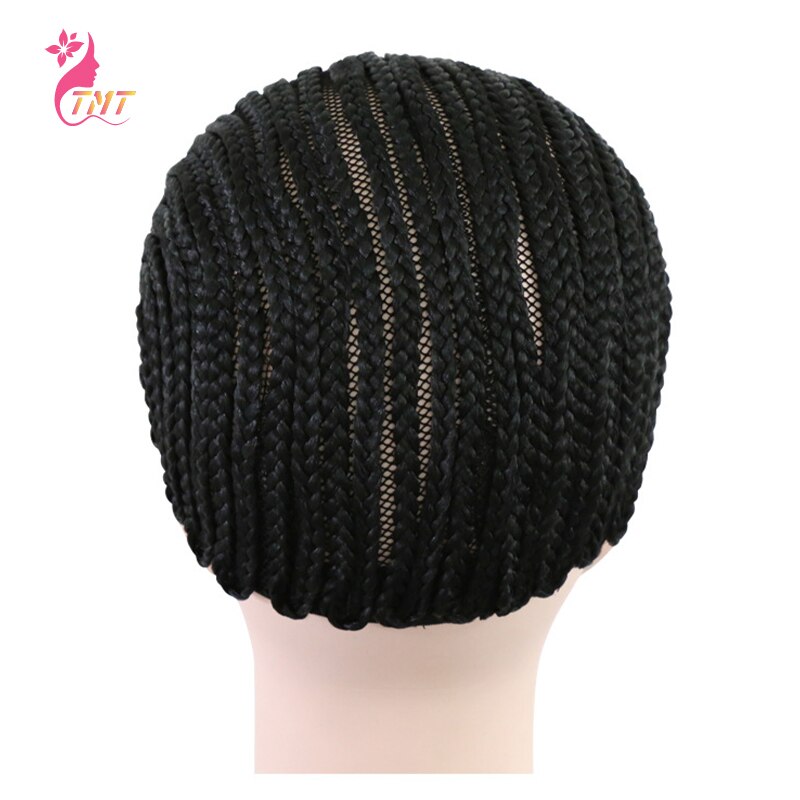 Synthetic Black Super Elastic Cornrow Cap For Weave Crochet Braids Hair For Making Glueless Hair Braided Wig Cap Net Line Net