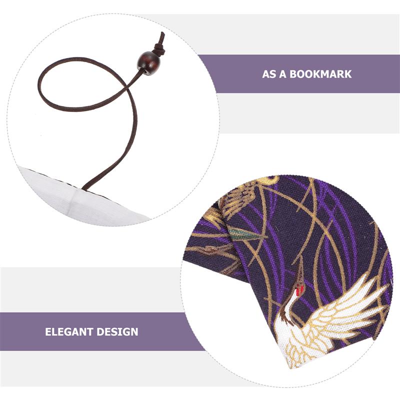 1pc Adjustable Book Cover Decorative Book Sleeve Crane Book Protector Adjustable strap pattern Book Cover