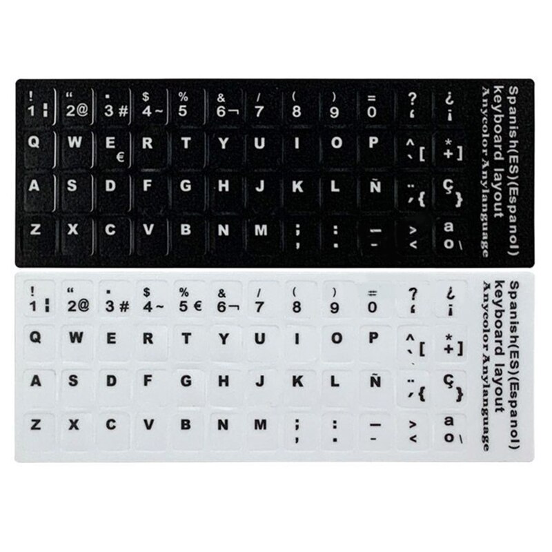 Aufkleber für computertastaturen, spanische sprache, tastaturaufkleber, schutzfolie  e8be