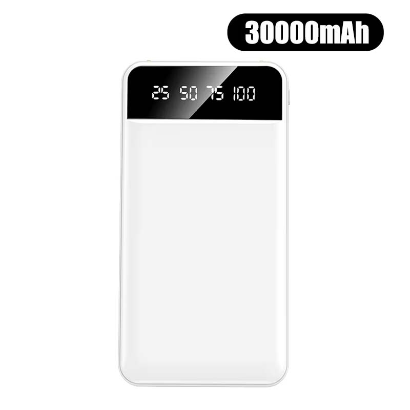 50000 mAh Power Bank Dubbele USB-uitgang Snel opladen Led-display Externe batterij 5 v / 2a Verwarmingsjas Lichtgewicht batterij: Donkergrijs