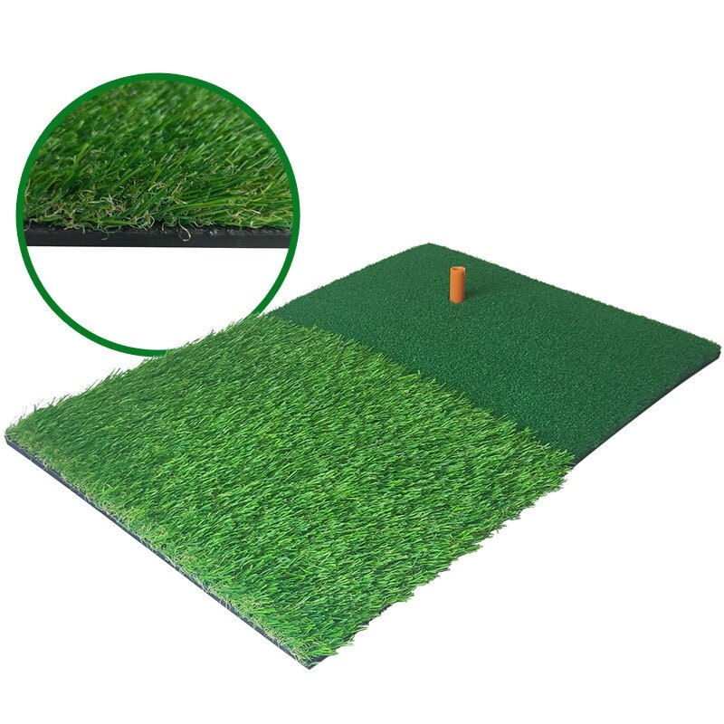 Golf Practice Mat Artificial Lawn Nylon Grass Rubber Tee Backyard Outdoor Golf Hitting Mat Durable Training Pad 40X60cm