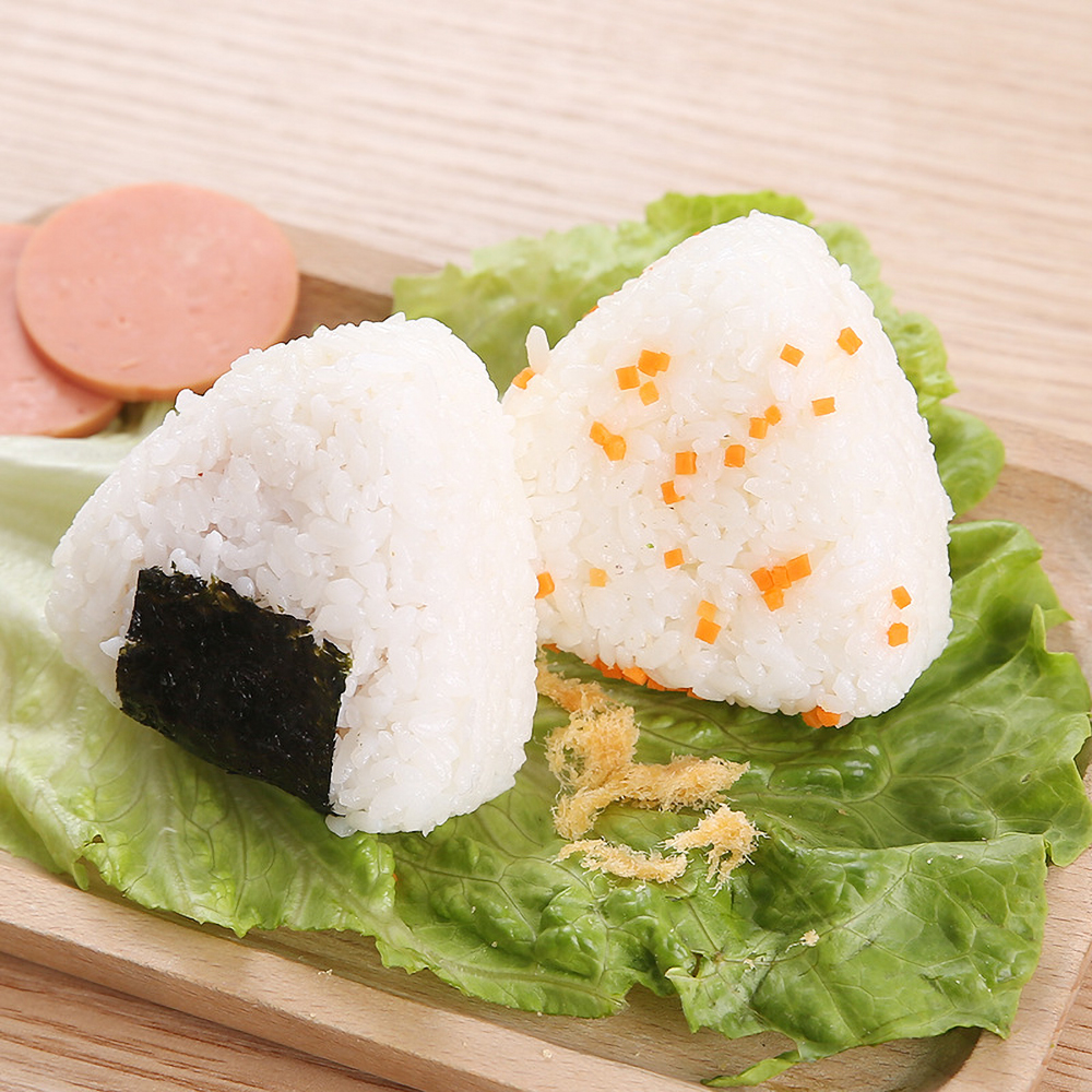 Juego de 3 piezas para hacer Sushi, accesorios de cocina japoneses para el hogar, molde para Sushi, bricolaje, prensa para alimentos, bola Triangular, herramientas para hacer bolas de arroz