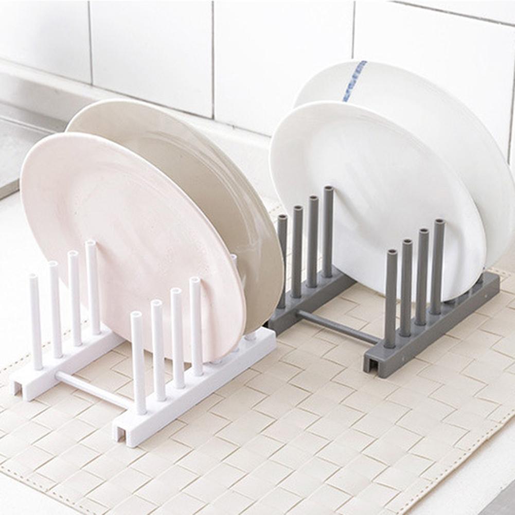 Kitchen Vertical Bracket Organizer Pot Lid Rack Spoon Plate Holder Shelf Cooking Dish Drain Tray Rack Stand
