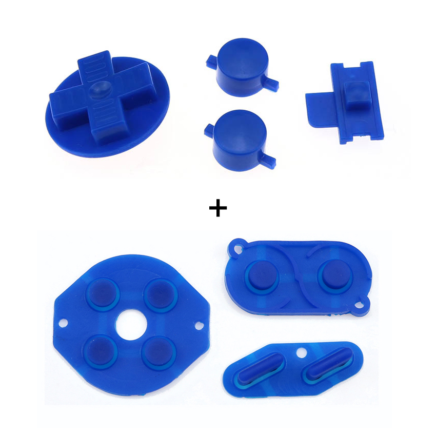YuXi Rubber Conductive Button A B D pad Silicone Start Select Keypad & DIY Buttons Set For Gameboy Classic GB Repair parts: Blue