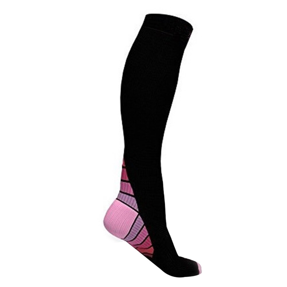 Compression Socks for Men Women Athletic Sports Long Socks Stockings for Running Outdoor Daily SEC88: Pink / L/XL
