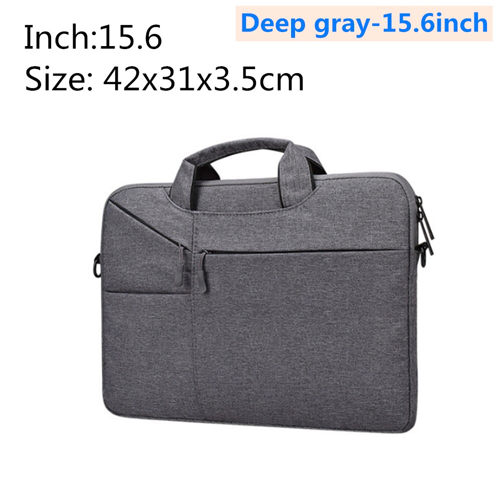 Waterproof Portable Laptop Bag Case Protective 13.3 14.1 15.4 15.6 inch Handbag Macbook Pro 15.6 for Apple liner felt briefcase: Deep gray-15.6inch