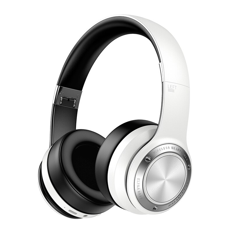 Picun B21 Bluetooth Headset Hoge Geluidskwaliteit Touch Control Draadloze Muziek Hoofdtelefoon Ondersteunt Tf Card: White black