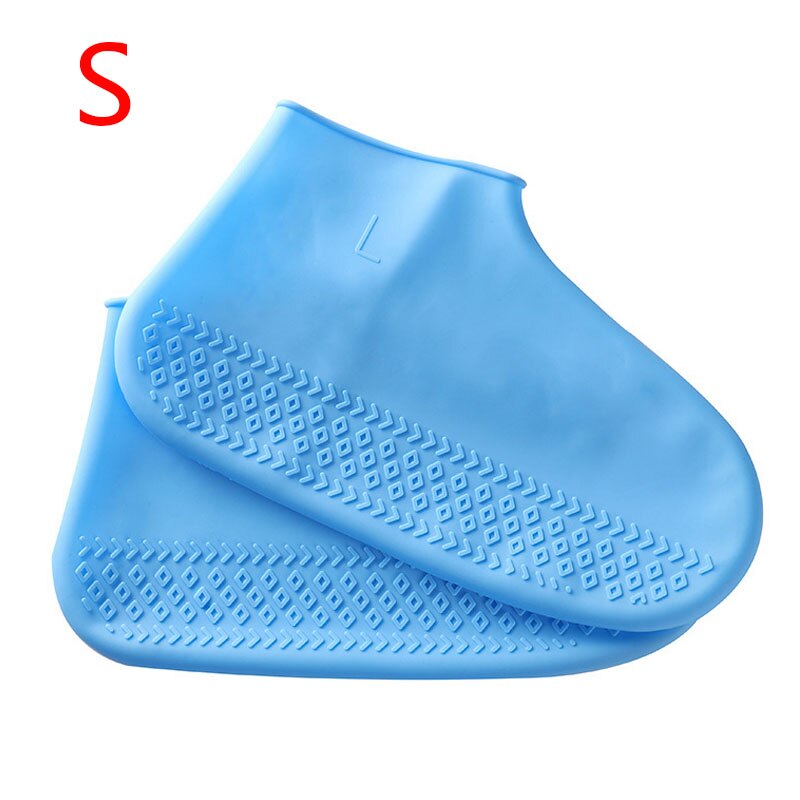 Silikon Material unisex Schuhe Beschützer wasserdicht Schuh Startseite Regen Schuh Abdeckungen Regen Stiefel draussen regnerisch Tag Fuß Startseite: grau
