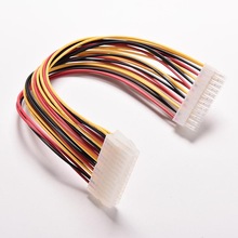 Farverig 30cm atx 24 pin han  to 24 pin hun strømforsyning forlænger kabel intern pc psu tw strømledning stik ledning
