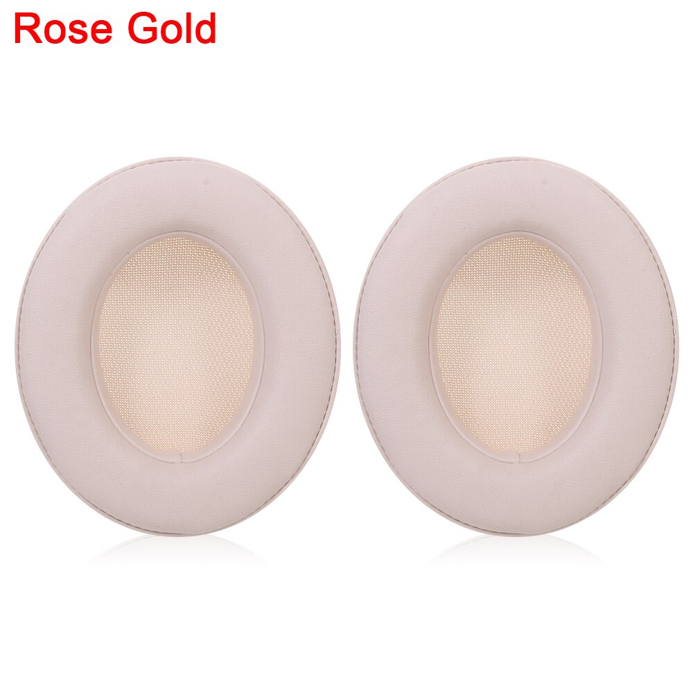 1 Paar Vervangende Oorkussens Voor Beats Studio 2 3 Bedrade Draadloze Hoofdtelefoon Ultra-Zachte Spons Kussen Mode Oordopjes cover Zwart: Rose Gold