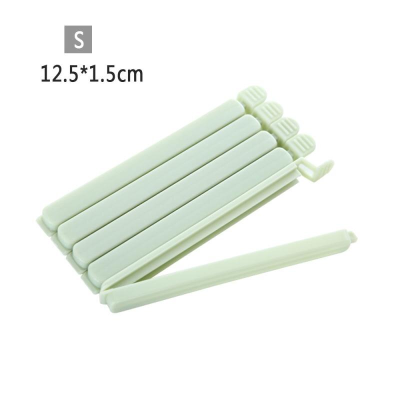Plain Color Sealing Clip 5 Pack Food Preservation Sealing Clip Small Plastic Bag Snack Bag Sealing Clip: S   Light green