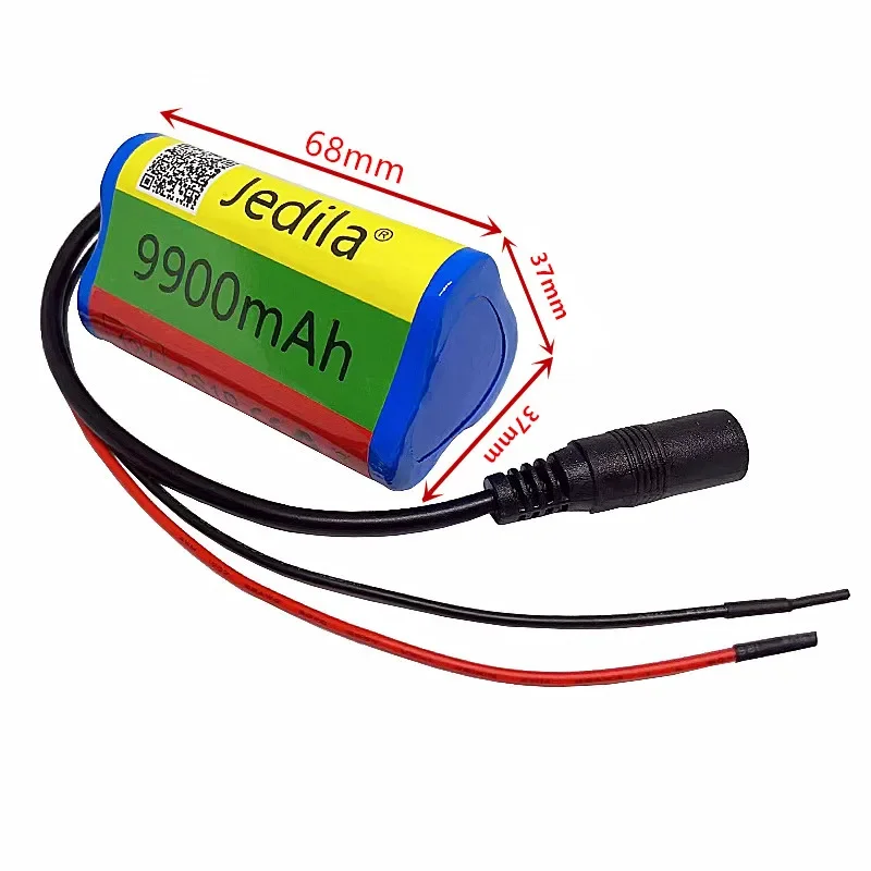 12V 9900mAh 3S1P lithium battery 18650 Lithium battery pack protects the rechargeable board. 12.6V1A charger.