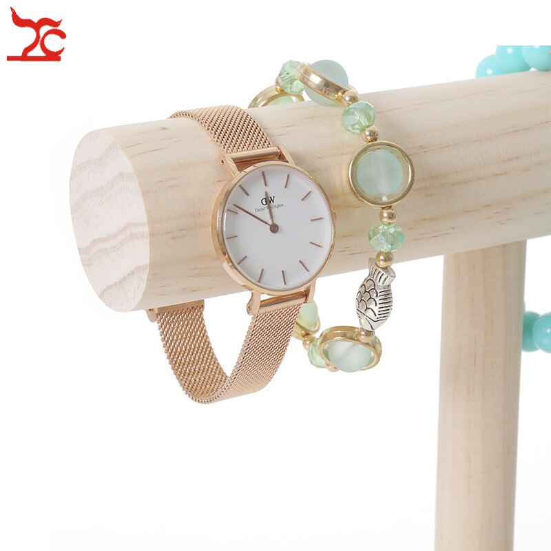 Houten Sieraden Armband Ketting Horloge Display Stand/Houder/Plank T-Bar Sieraden Verpakking Ketting Display