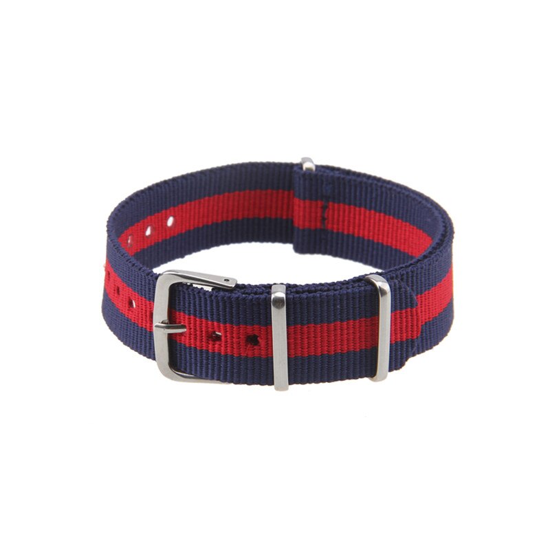 Alkuperäinen ylellinen kellon ranneke 18mm 20mm 22mm nylonkankaasta valmistettu solki hihna rannekellorannekellon tarvikkeet: Punainen / 20mm