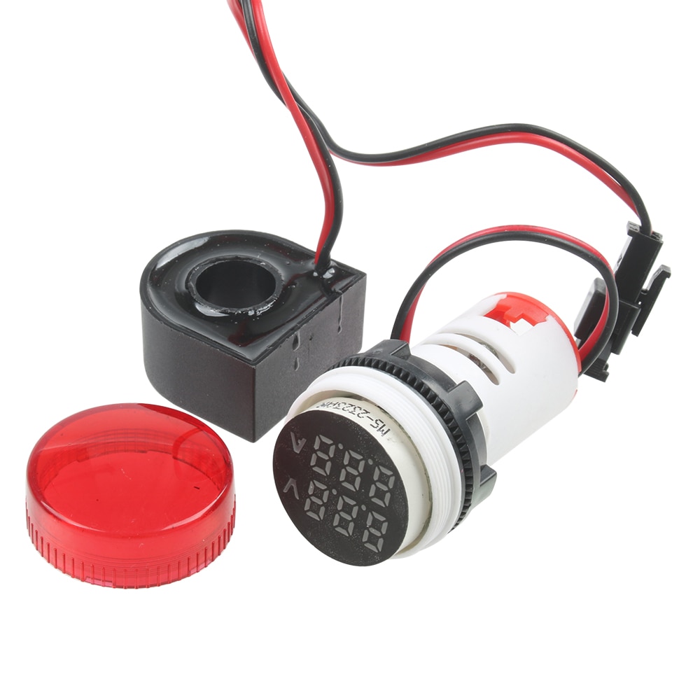 Mini Digitale Voltmeter 2 In1 22Mm AC50-500V 0-100A Amp & Voltmeter Amperemeter Voltage Meter Met Ct Huidige Transformator