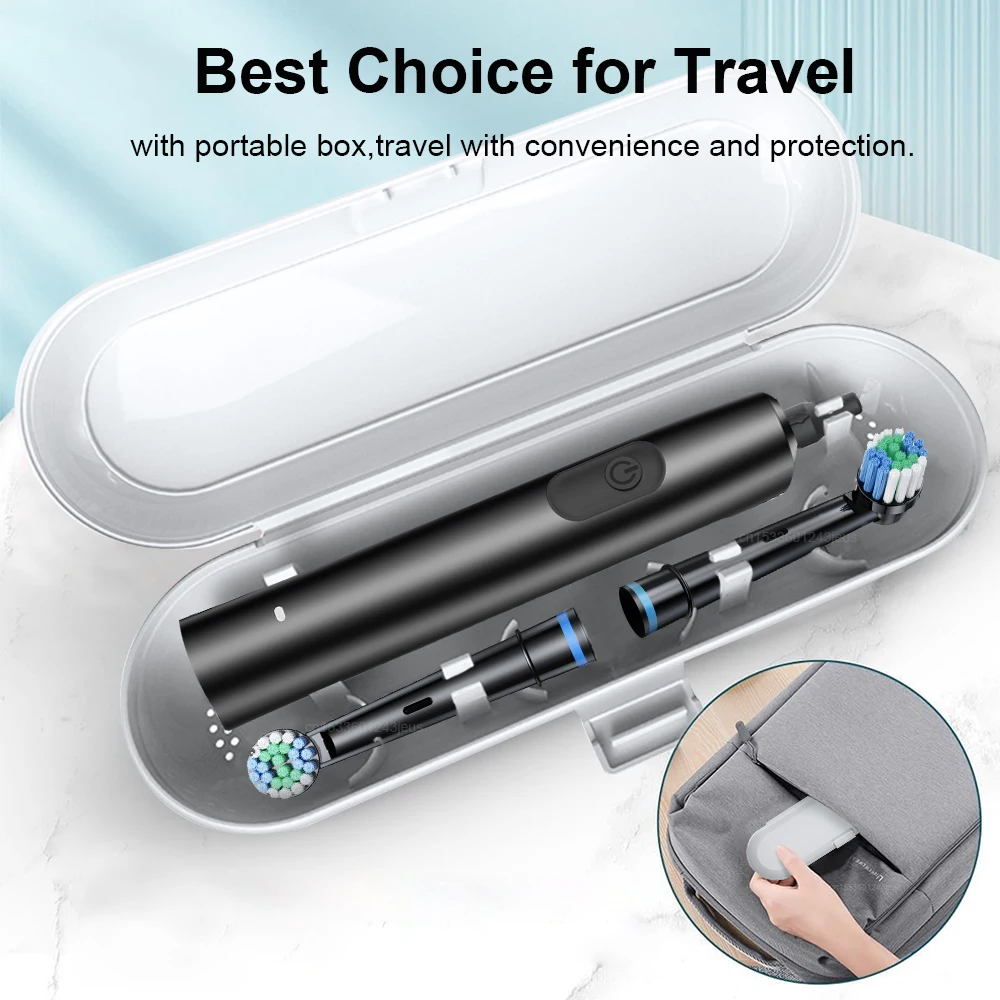 Electric Toothbrush Rotary Rechargeable Electric Toothbrush for Adults Rotating Electric Toothbrushes with 8 Soft Brush