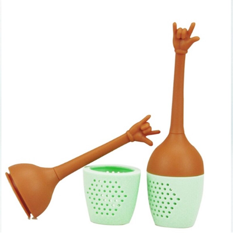 Grappig handgebaar in de vorm van een thee-ei, siliconen theezeefje, losse kruiden, kruidenhouder, theezetgereedschap voor theekopje, theepot