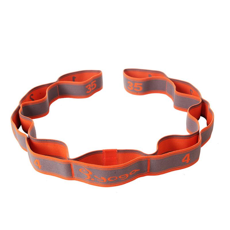 Yoga Fitness Weerstand Band Yoga Flexibiliteit Been Elastische Stretch Riem Slackline Stretch Band Yoga Strap Training Workout Riem: Oranje