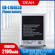 2100 mah eb -l1 g 6 llu erstatningsbatteri til samsung galaxy  s3 i9300 i9300i i9308 i9305 l710 i747 i535 t999 li- polymer batteri