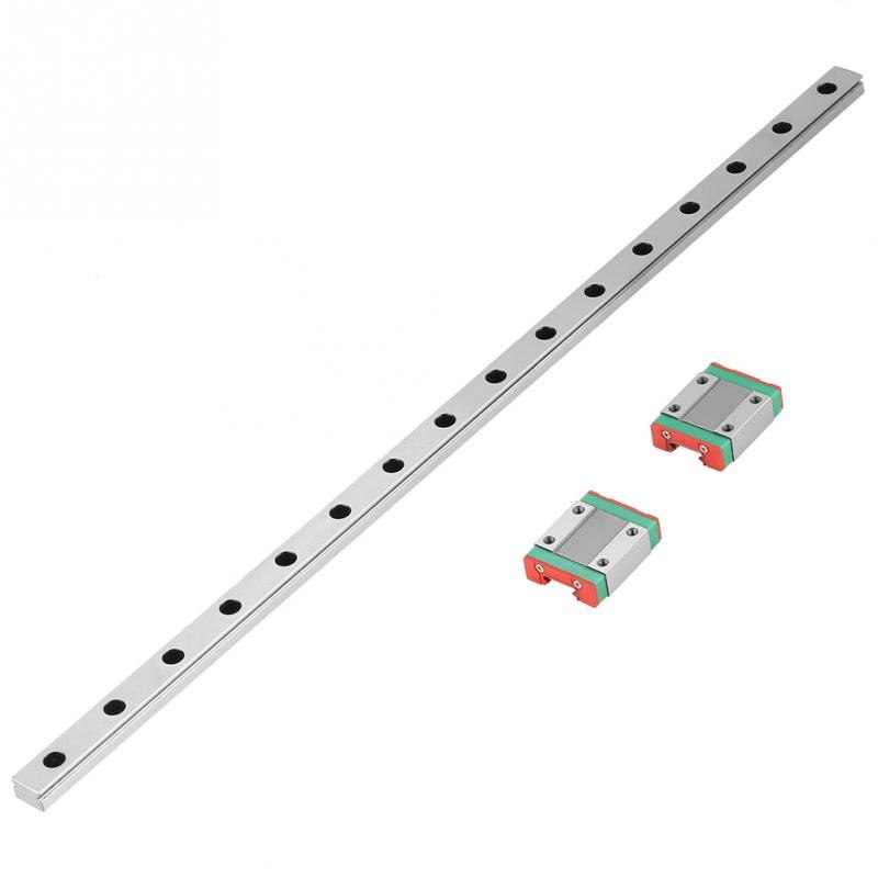 400mm Length Linear Slide Rail MGN12 Miniature Linear Rail Guide Rail CNC Parts 12mm Width+2pcs MGN12B Slide Blocks Carriage