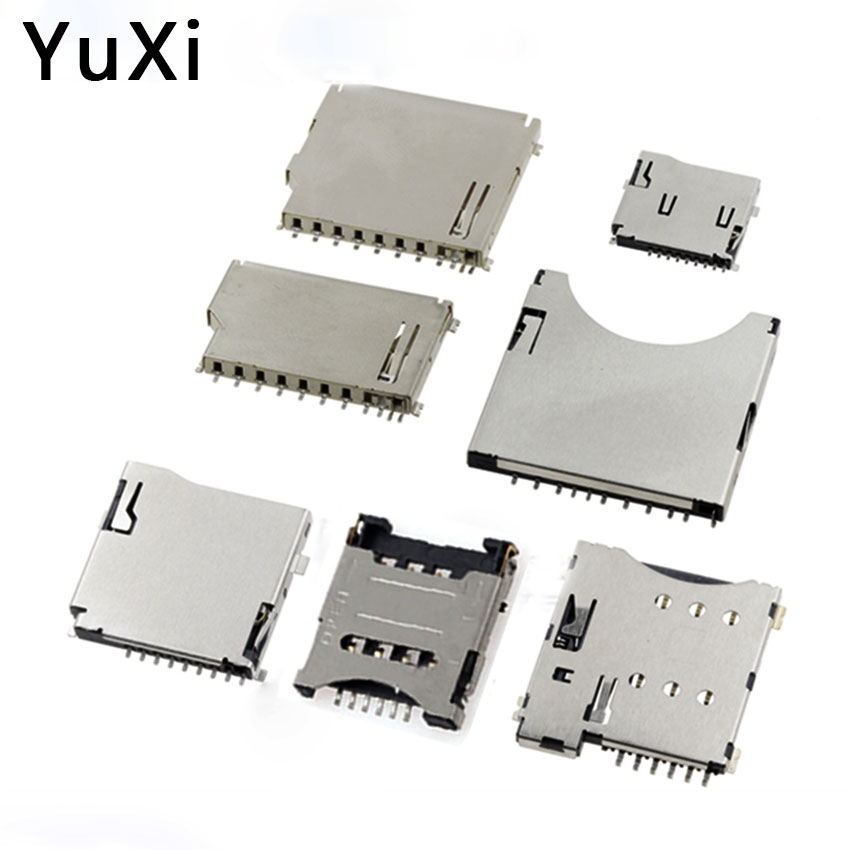 5PC SD/MINI/TF/SIM/MICRO Card Holder Card Slot Card Holder Mobile Phone Memory Card Holder With Self-Elastic Long And Short Body