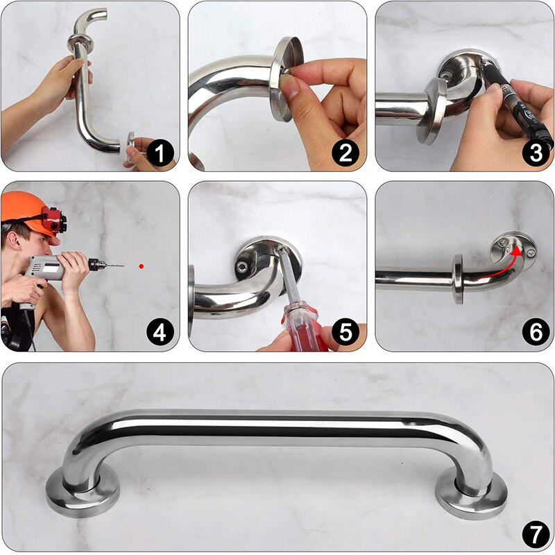 Shower Grab Bar Stainless Steel Bathroom Grab Bar Shower Handle Bath