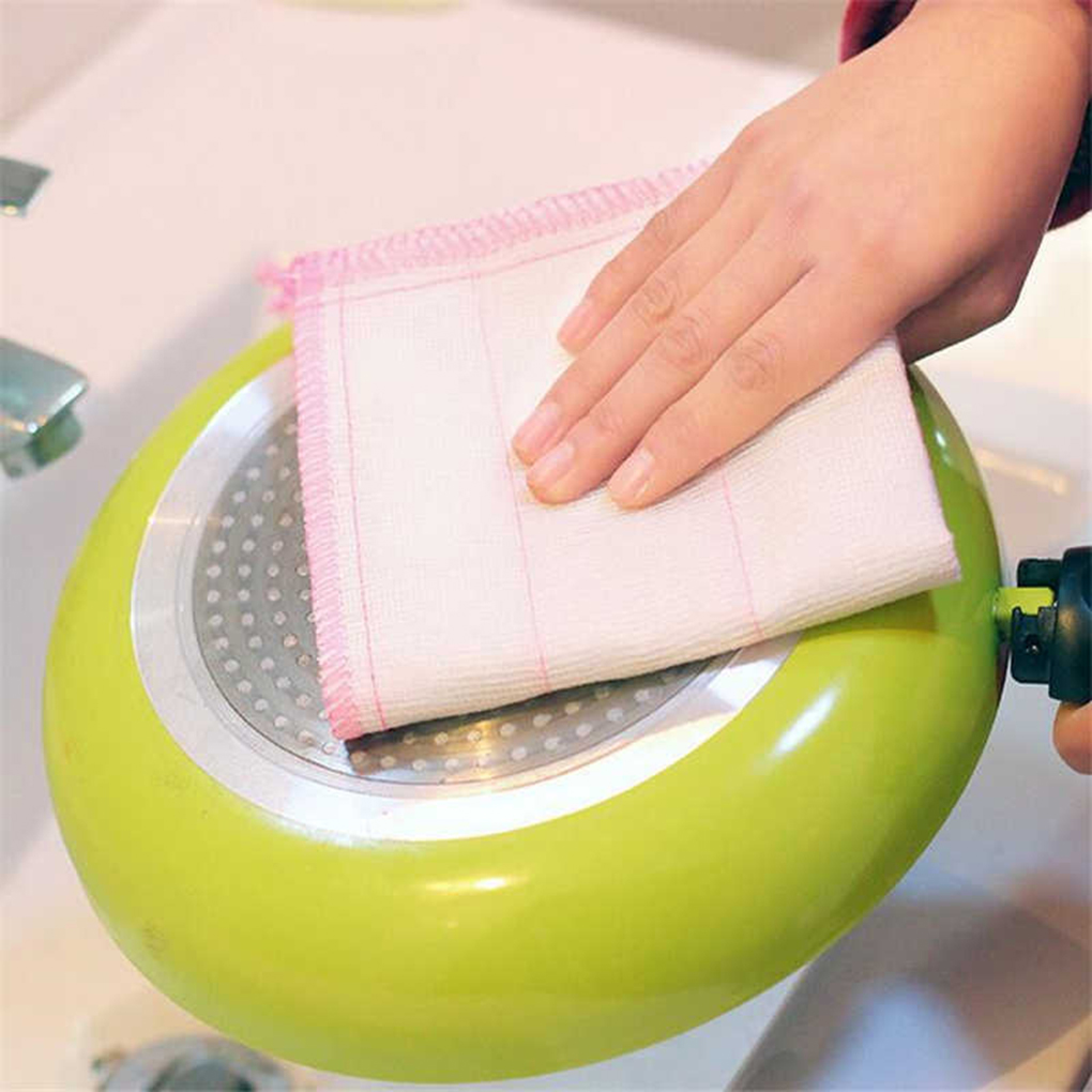 5 pièces cinq couches coton gaze absorbant plat chiffon cuisine plaque bol nettoyage serviette de lavage sans huile