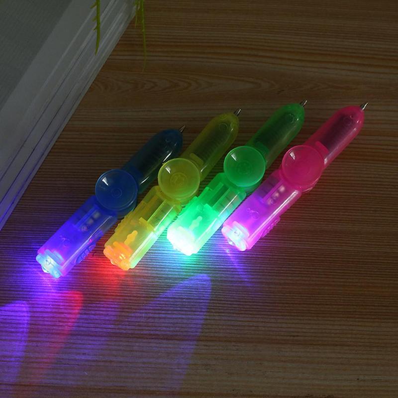 LED Spinning Pen Ball Pen Fidget Hand Top Glow In Dark Light Relief Toys Ball Pen Kids Pressure Relief Toys
