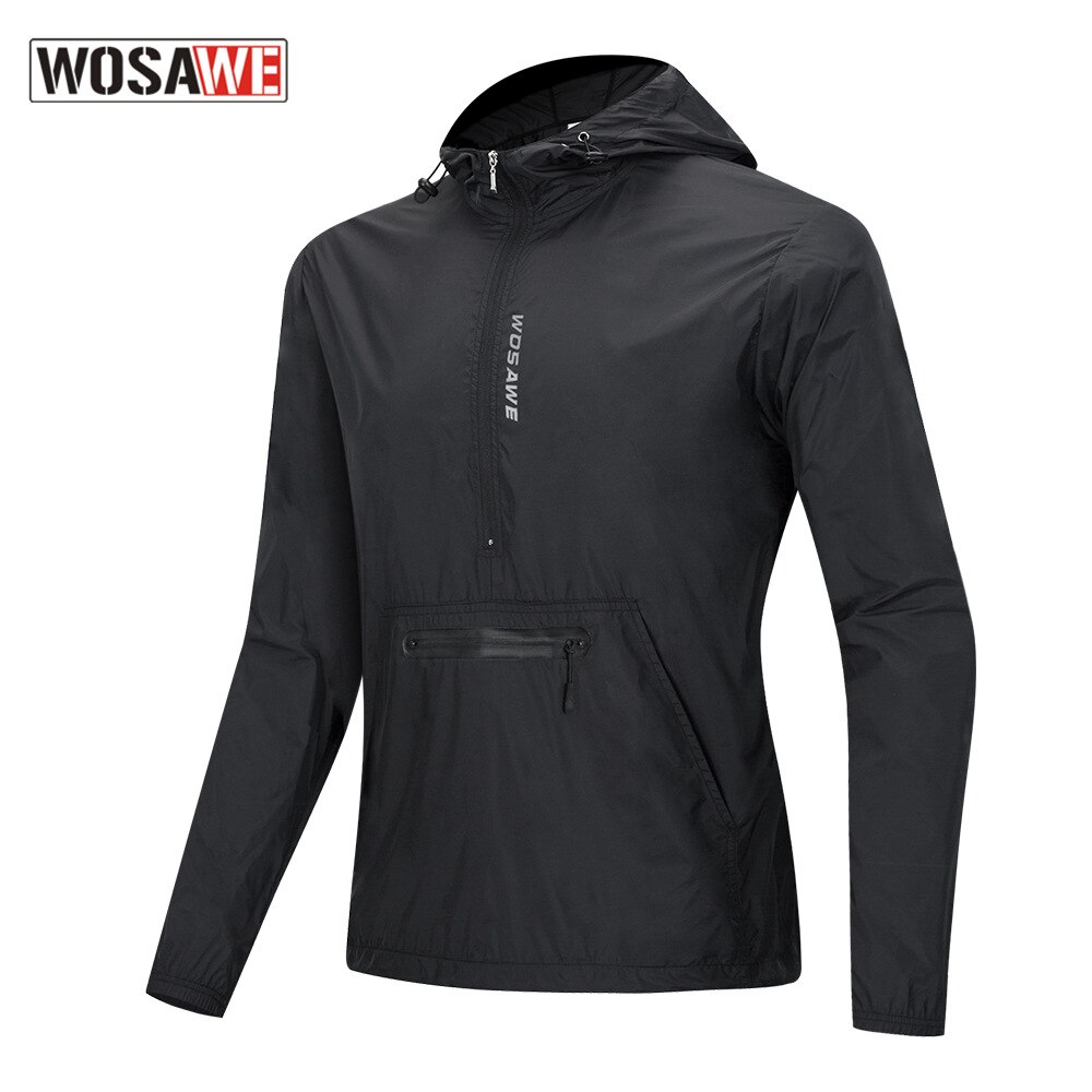 WOSAWE-cortavientos impermeable para hombre, ropa deportiva reflectante para deportes al aire libre, chaqueta transpirable para ciclismo