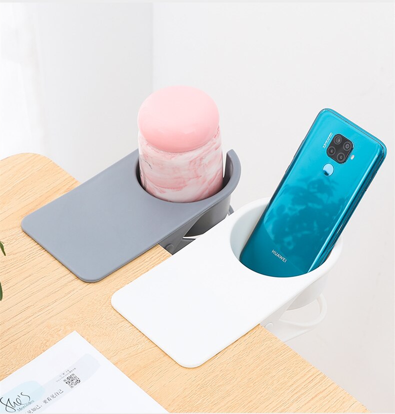 Étagère de rangement créative avec clip, finition de bureau, support pour tasse de table, rangement pour cuisine